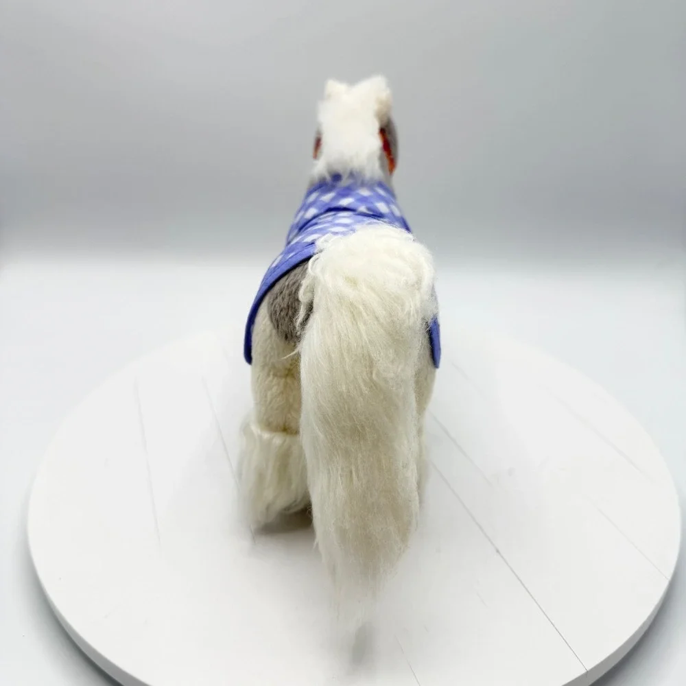 American Girl Doll Wellie Wishers White Gray Shetland Pony Horse Plush Blanket